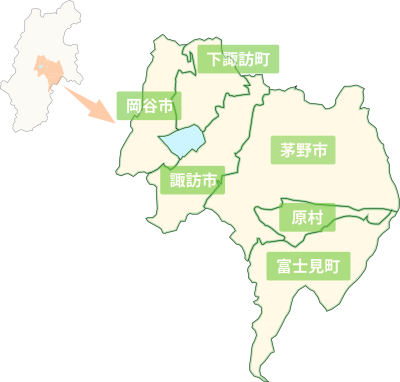 訪問範囲、諏訪郡地図